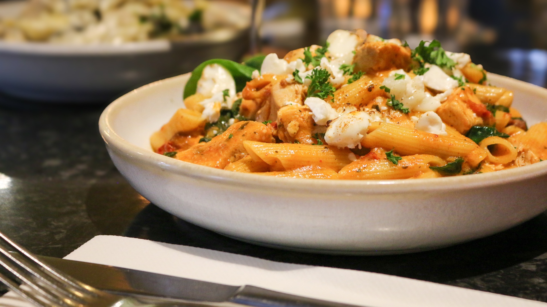 Fresh creamy truffle pasta