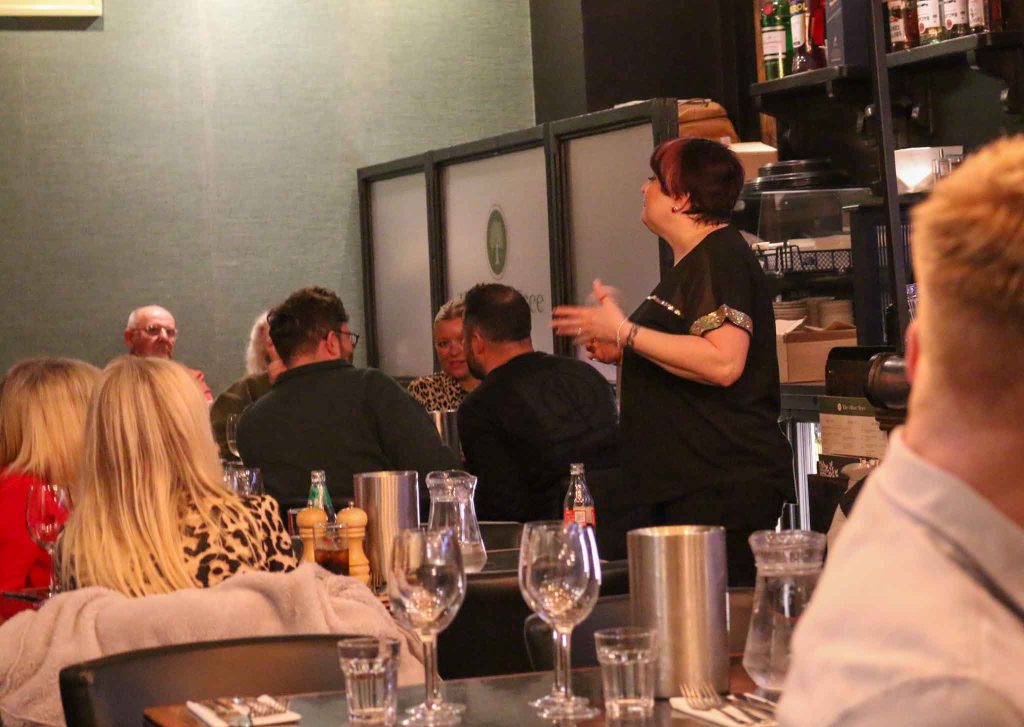 Curated wines poured at The Olive Tree wine tasting evening