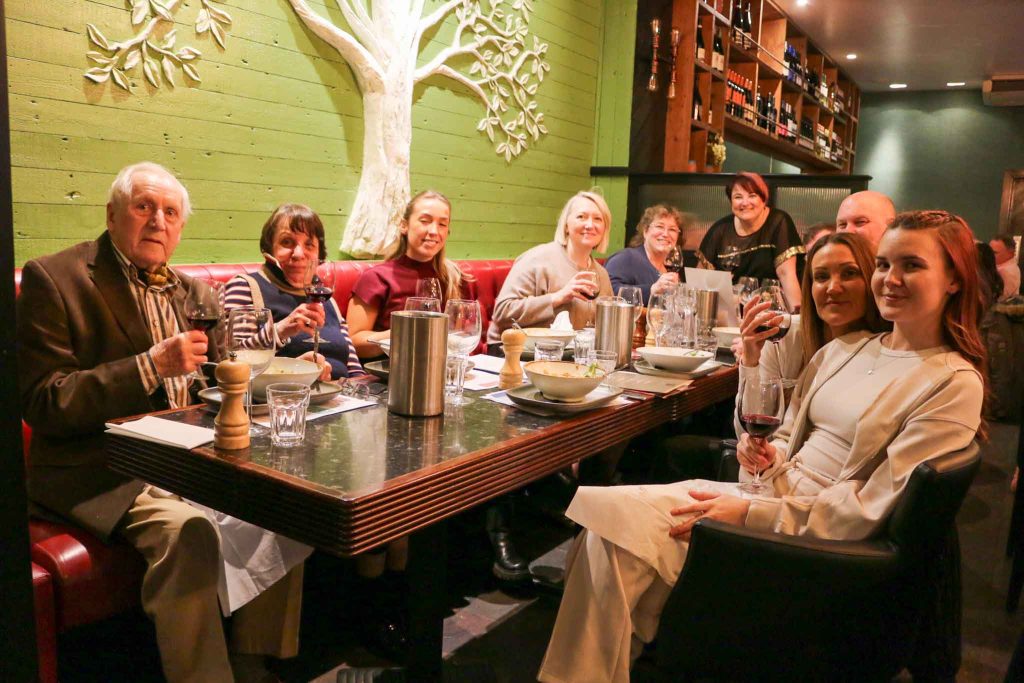 Relaxed sociable wine tasting evening at The Olive Tree